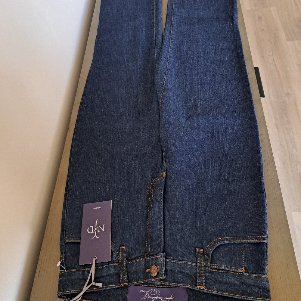 NYDJ High-Rise Tummy-Control  Straight Leg Denim Jeans Size 4
